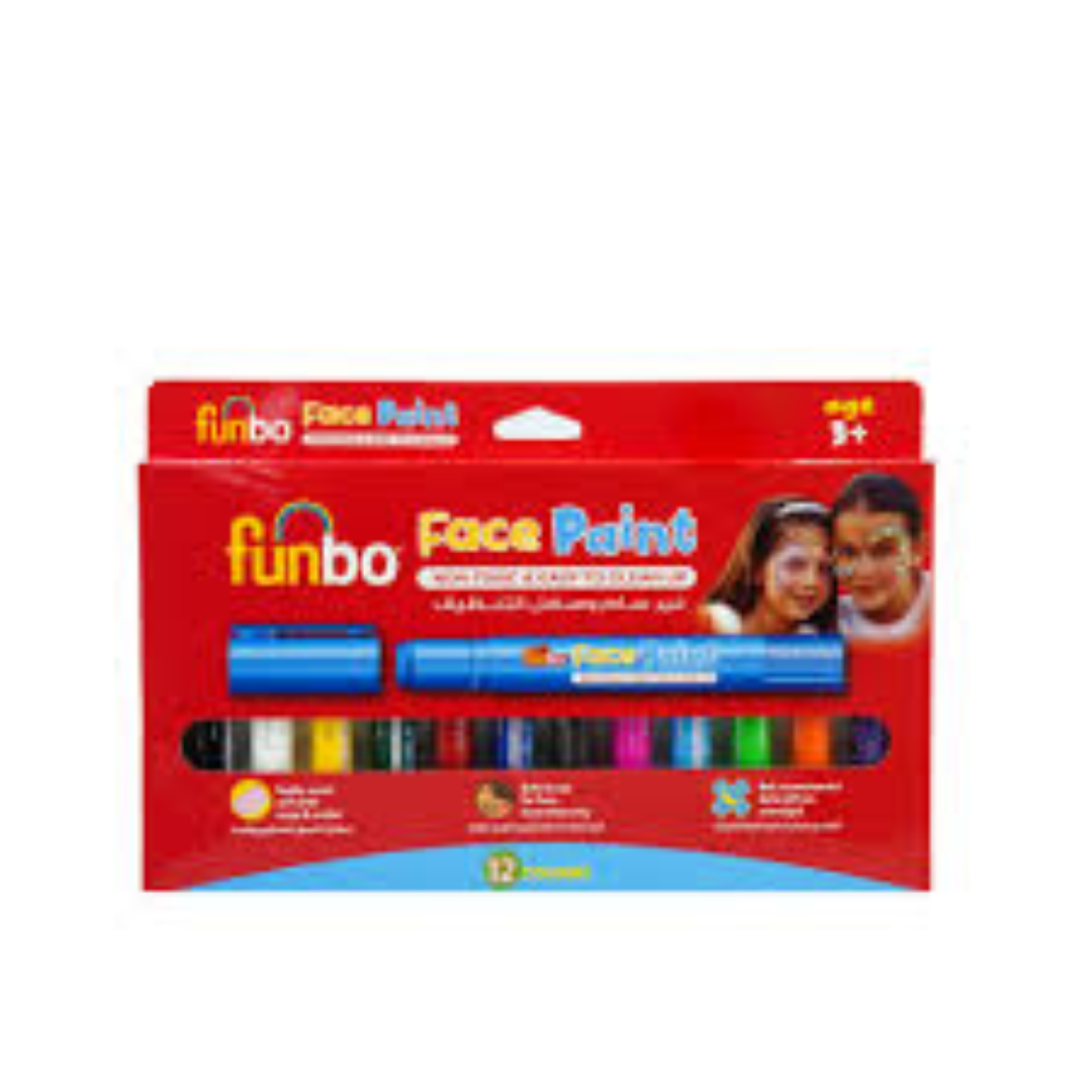 Funbo Face Paints 6g PAC=12 Coul. FO-FPS-12